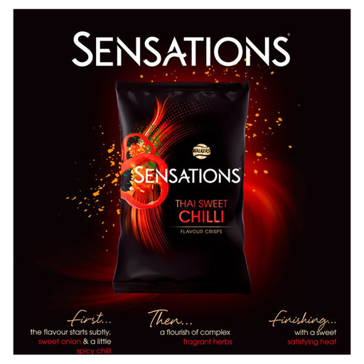 Sensations Thai Sweet Chilli | Box of 12 Large Sharing Bags (150g) - NetCrisps