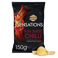 Sensations Thai Sweet Chilli | Box of 12 Large Sharing Bags (150g) - NetCrisps