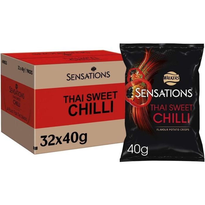 Sensations Thai Sweet Chilli | Box of 32 Packets (40g) - NetCrisps