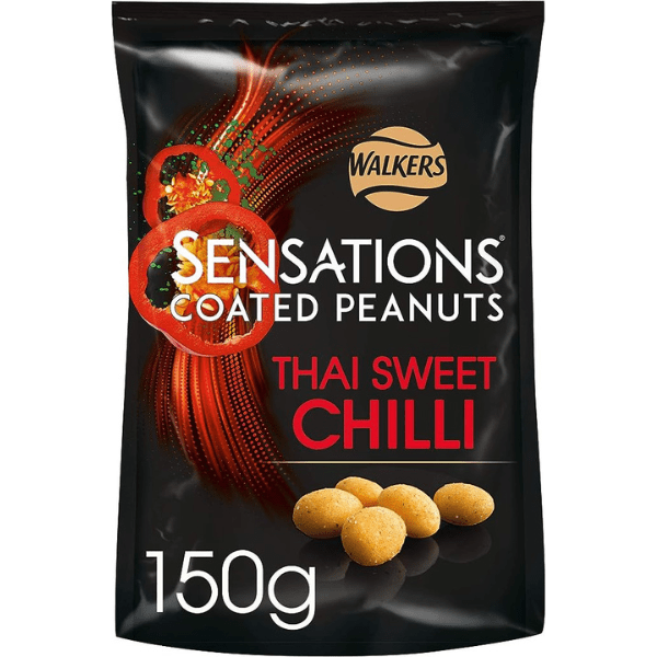 Sensations Thai Sweet Chilli Coated Peanuts x 150g packets - NetCrisps