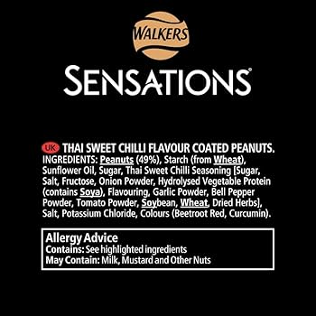 Sensations Thai Sweet Chilli Coated Peanuts x 150g packets - NetCrisps