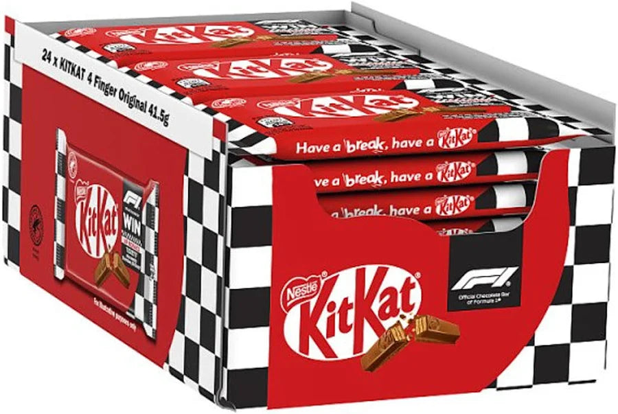 KitKat F1 Formula 1 4 Finger Milk Chocolate Bar – Bulk Box 24 x 41.5g