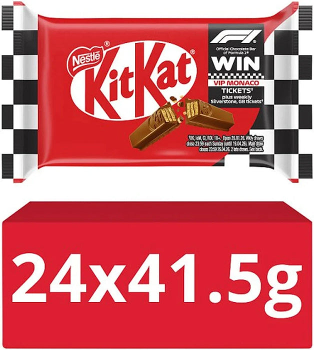 KitKat F1 Formula 1 4 Finger Milk Chocolate Bar – Bulk Box 24 x 41.5g