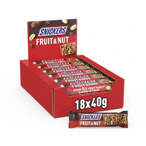 Snickers Fruit & Nut Milk Chocolate Bars – 18 x 40g Bulk Box - NetCrisps