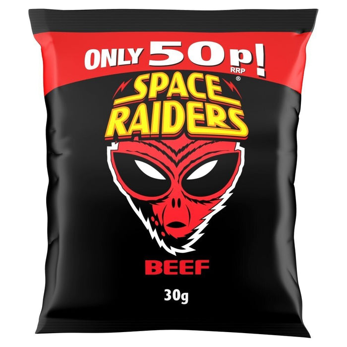 Space Raiders Beef Snacks | 30g | Retro British Crisps - NetCrisps