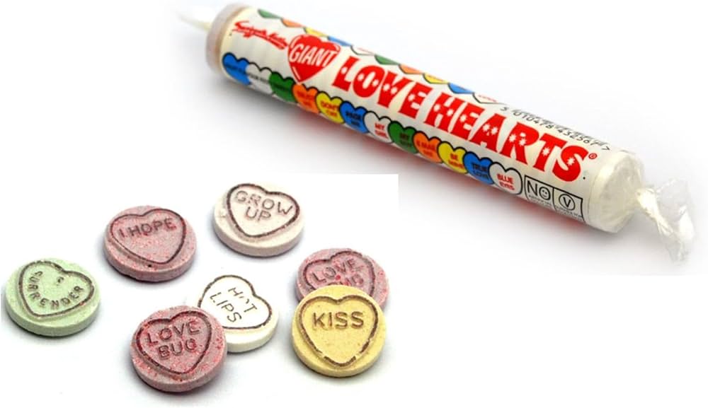 Swizzels Giant Love Hearts | Box of 24 Packets (39g) - NetCrisps