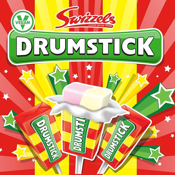 Swizzels Mega Drumstick Lollies | Box of 36 | Retro British Sweets - NetCrisps
