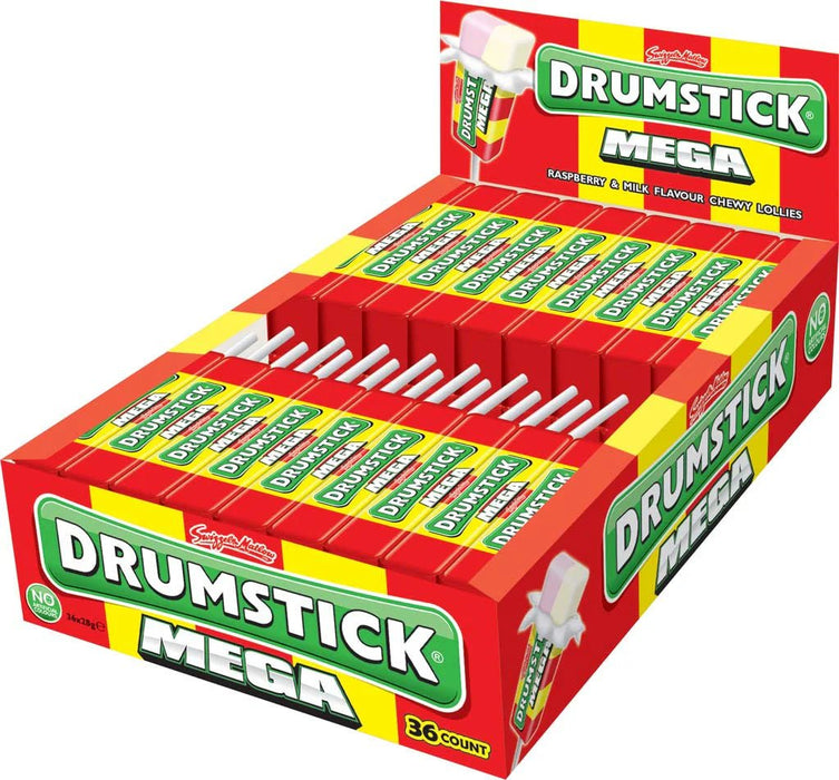 Swizzels Mega Drumstick Lollies | Box of 36 | Retro British Sweets - NetCrisps