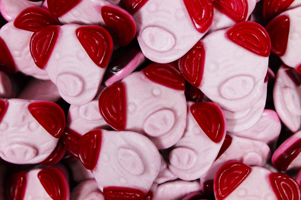 Swizzels Pig's Mugs | Tub of 120 | Pink Foam & Jelly Sweets - NetCrisps