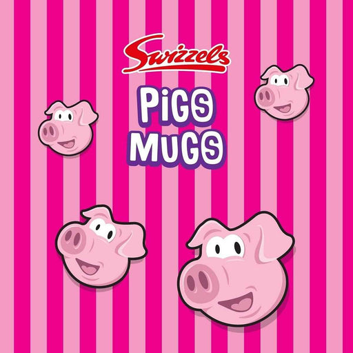 Swizzels Pig's Mugs | Tub of 120 | Pink Foam & Jellies | Netcrisps