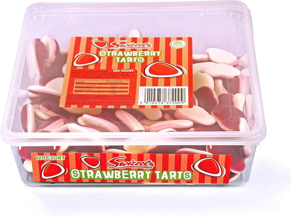 Swizzels Strawberry Tarts Tub 120 Count - NetCrisps
