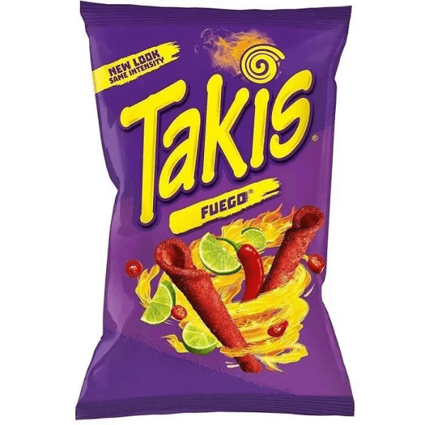 Takis Fuego Hot Chili Pepper and Zesty Lime Tortilla Chips | 100g Bag - Chips