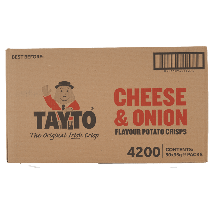 Tayto Cheese and Onion | Box of 50 Packets (35g) Irelands 1 Selling Crisps - NetCrisps