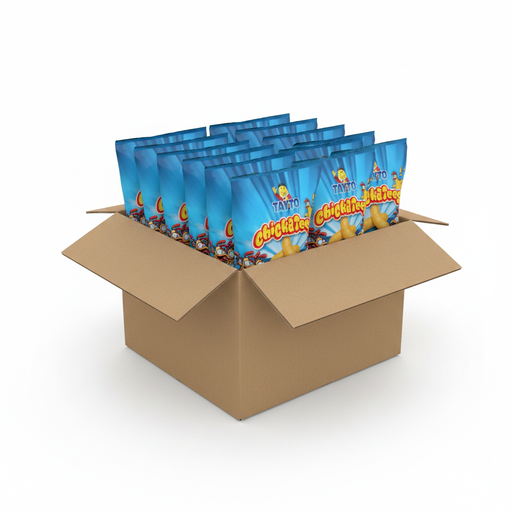 Tayto Chickatees in a large brown box