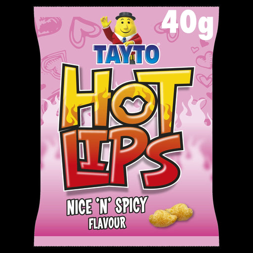 Tayto Hot Lips | Box of 32 Packets (40g) - NetCrisps