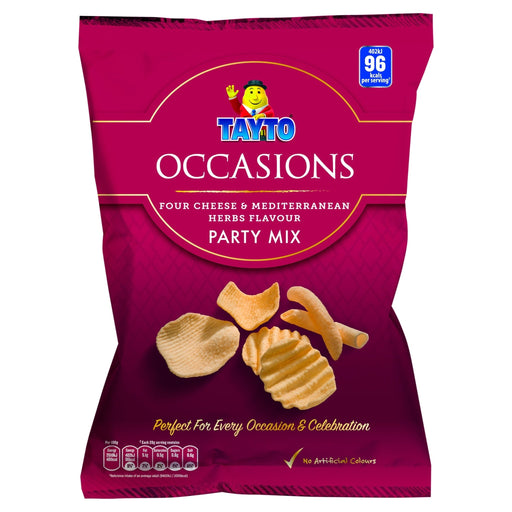 Tayto Occasions Four Cheese & Mediterranean Herbs Flavour Party Mix 90g 12x90g|Netcrisps - NetCrisps