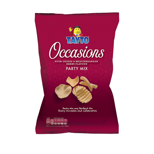 Tayto Occasions Party Mix | Box of 12 Large Bags (90g) - Crisps