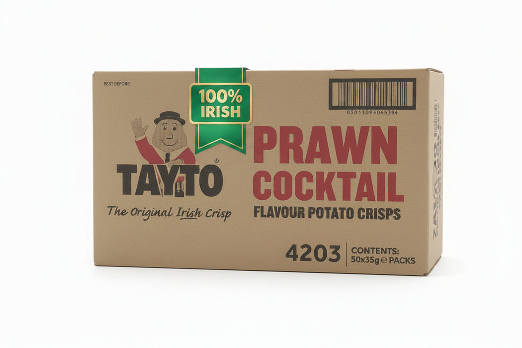 Tayto Prawn Cocktail Crisps | Box of 50 x 35g|Netcrisps - NetCrisps