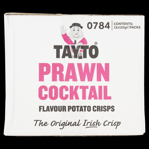 Tayto Prawn Cocktail LARGE Sharing Bags | Box of 12 x 125g | Netcrisps - NetCrisps