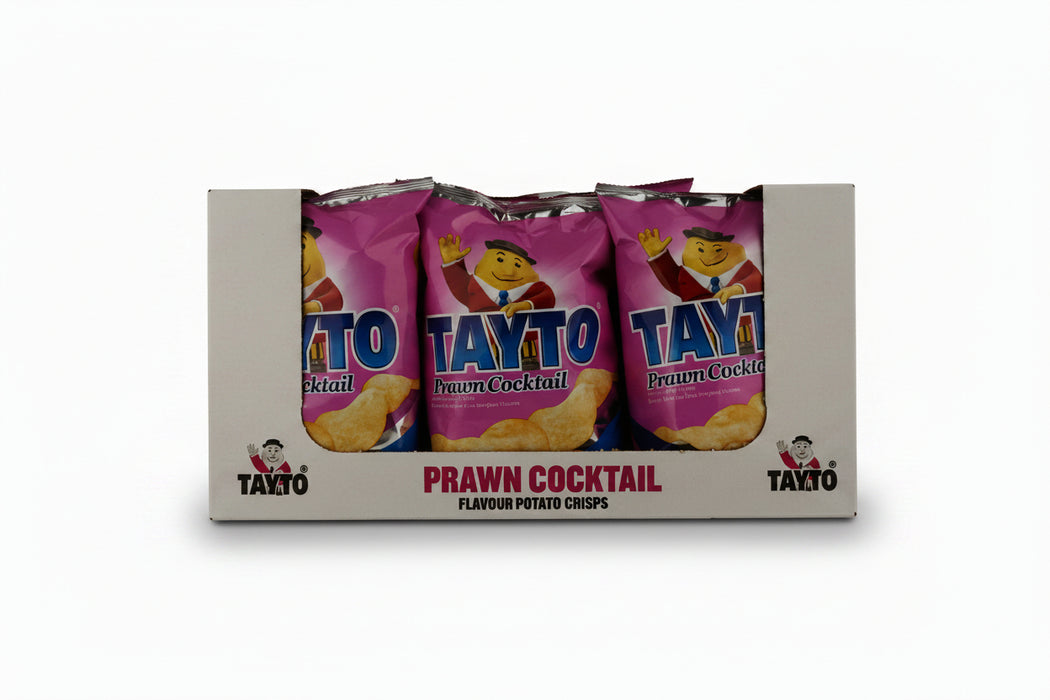Tayto Prawn Cocktail LARGE Sharing Bags | Box of 12 x 125g | Netcrisps - NetCrisps