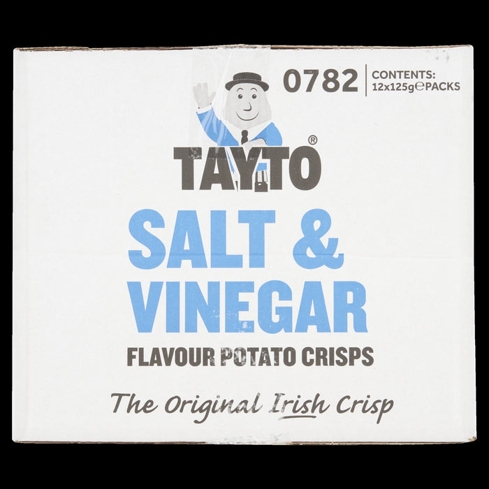 Tayto Salt & Vinegar Large Share Bags - 12 x 125g | Netcrisps - NetCrisps