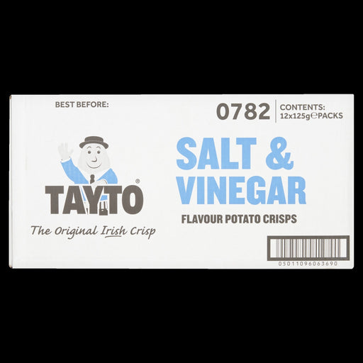 Tayto Salt & Vinegar Large Share Bags - 12 x 125g | Netcrisps - NetCrisps