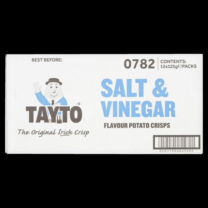 Tayto Salt & Vinegar Large Share Bags - 12 x 125g | Netcrisps - NetCrisps