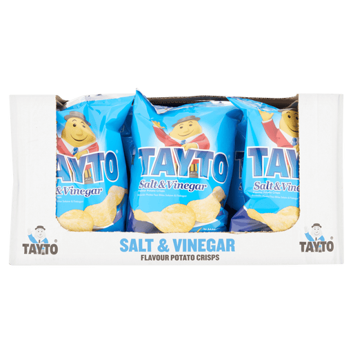Tayto Salt & Vinegar Large Share Bags - 12 x 125g | Netcrisps - NetCrisps