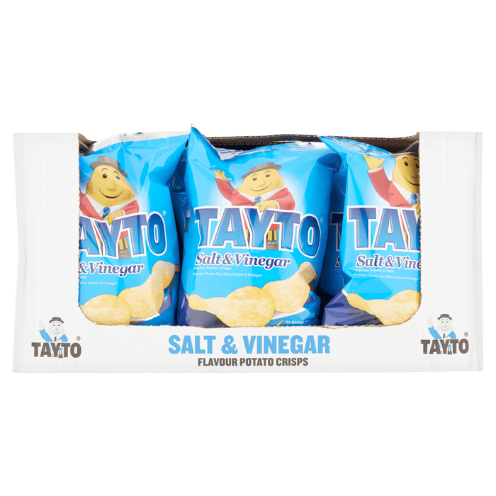Tayto Salt & Vinegar Large Share Bags - 12 x 125g | Netcrisps - NetCrisps