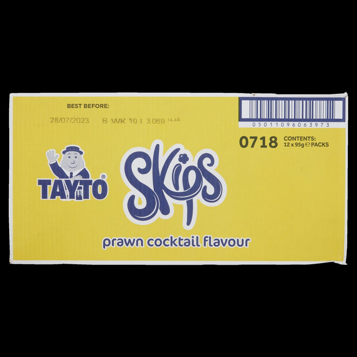 Tayto Skips Prawn Cocktail - Box of 12 x 95g Sharing Bags | Netcrisps - NetCrisps