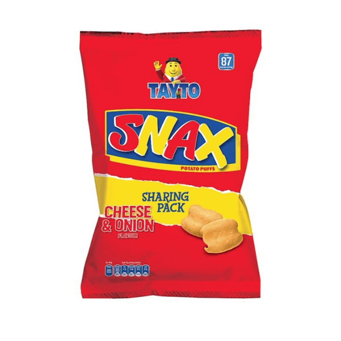 Tayto Snax Sharing Bag | Box of 12 Large Bags (90g) - NetCrisps