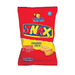 A bright red snack bag featuring Tayto Snax potato puffs in cheese and onion flavor, labeled as a sharing pack.