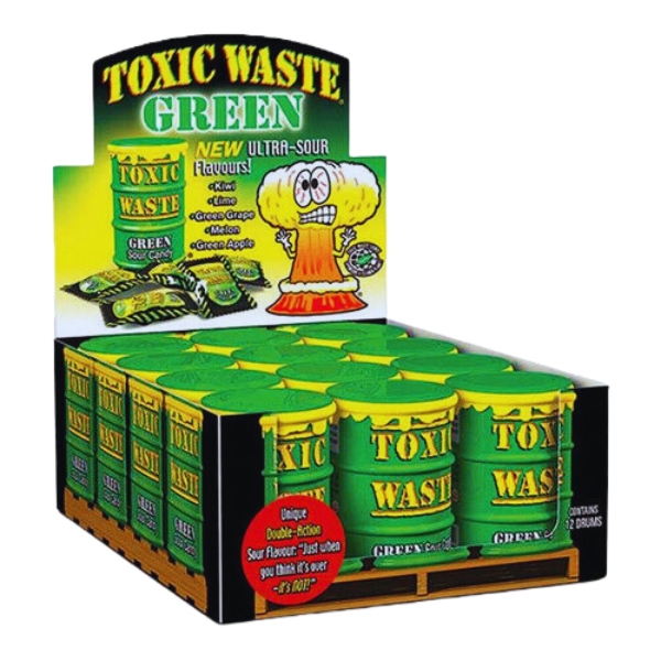 Toxic Waste Green Sour Candy | 12 x 42g