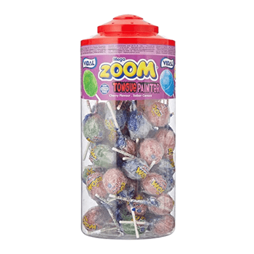 Vidal Mega Sour Bubblegum Lollies | 50 Count - NetCrisps
