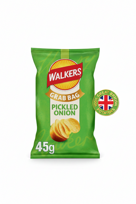 Walkers Pickled Onion Crisps | Box of 32 x 45g | Netcrisps - NetCrisps