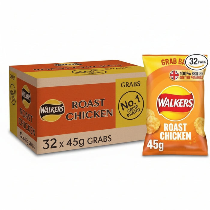 Walkers Roast Chicken Crisps 45g - Case of 32 Bags | Netcrisps - NetCrisps