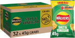 Walkers Salt and Vinegar Box of 32 Packets (45g) - NetCrisps