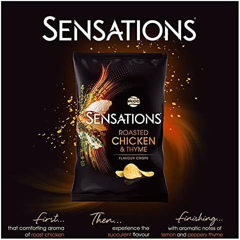 Walkers Sensations Roast Chicken & Thyme Crisps: Sharing Bag (150g)|Netcrisps - NetCrisps
