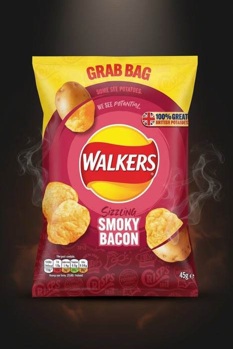 Walkers Smokey Bacon Crisps 32x (45g) - NetCrisps