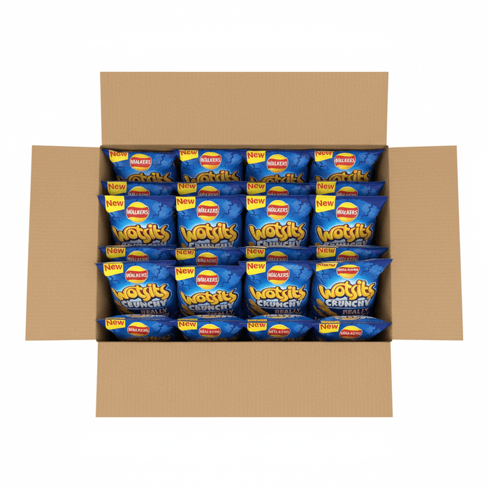 Wotsits Crunchy Cheese Large Bags | Box of 12 Packets (140g) - NetCrisps