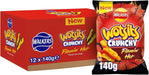 Wotsits Crunchy Sweet & Spicy Flamin' Hot | Box of 12 Packets (140g) | Netcrisps - NetCrisps