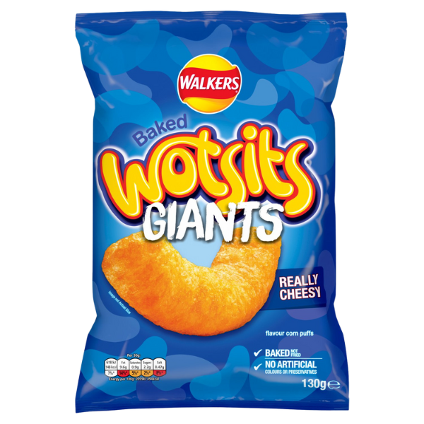 Walkers Baked Wotsits Giants Really Cheesy Sharing Bag | 130g