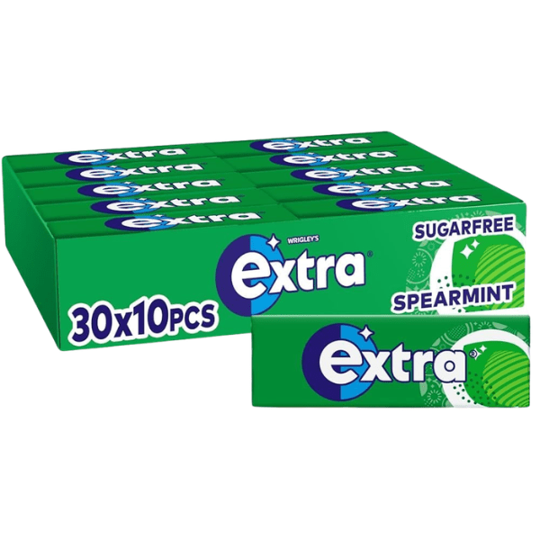 Wrigley's Extra Spearmint Chewing Gum - 30 x 10 Pieces - NetCrisps