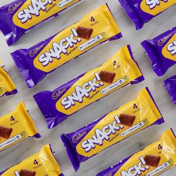 Cadbury Snack Shortcake Biscuits | Box of 36 Packets (40g) | Chocolate Biscuits | Netcrisps