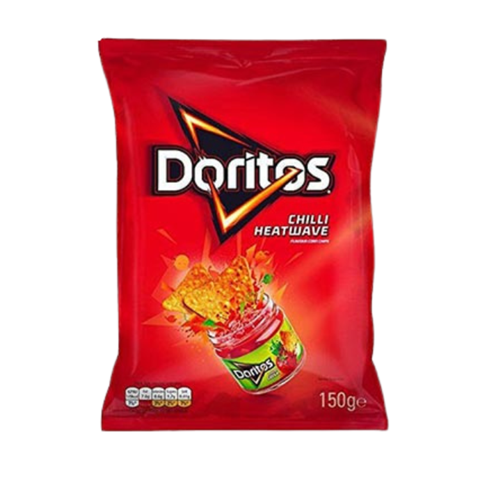 A Large Box Of Doritos Chilli Heatwave | Box of 12 Large Sharing Bags (150g)