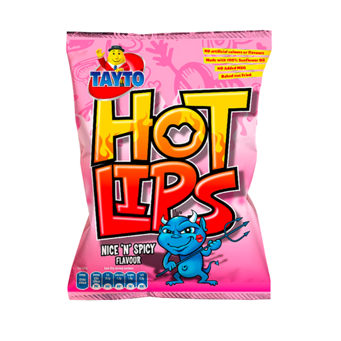 Tayto Hot Lips | Box of 32 Packets (42g)