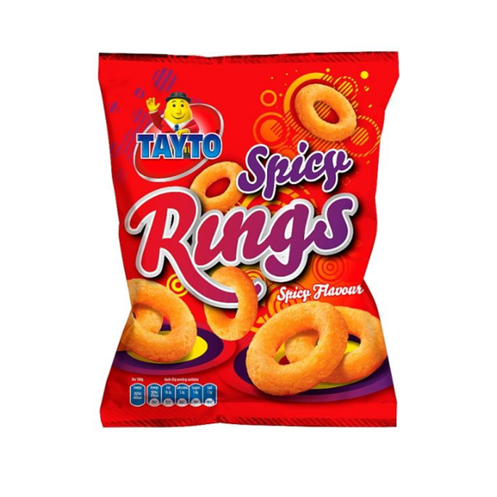 Tayto Spicy Rings | Box of 32 Packets (45g)