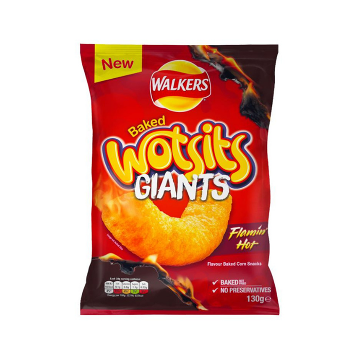 Walkers Baked Wotsits Giants Flamin' Hot | Box of 9 (130g)