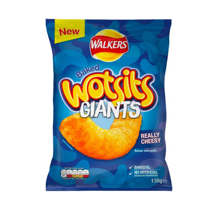 Walkers Baked Wotsits Giants Really Cheesy | Box of 9 (130g)