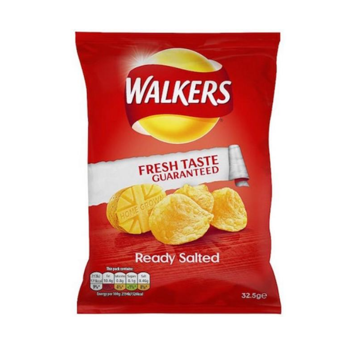 Walkers Ready Salted | Box of 32 Packets (32.5g)